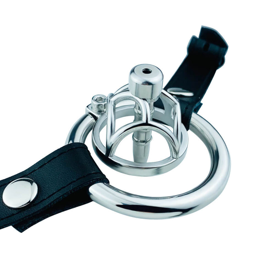 No Escape Chastity Cock Cage with Belt, gallery view 3