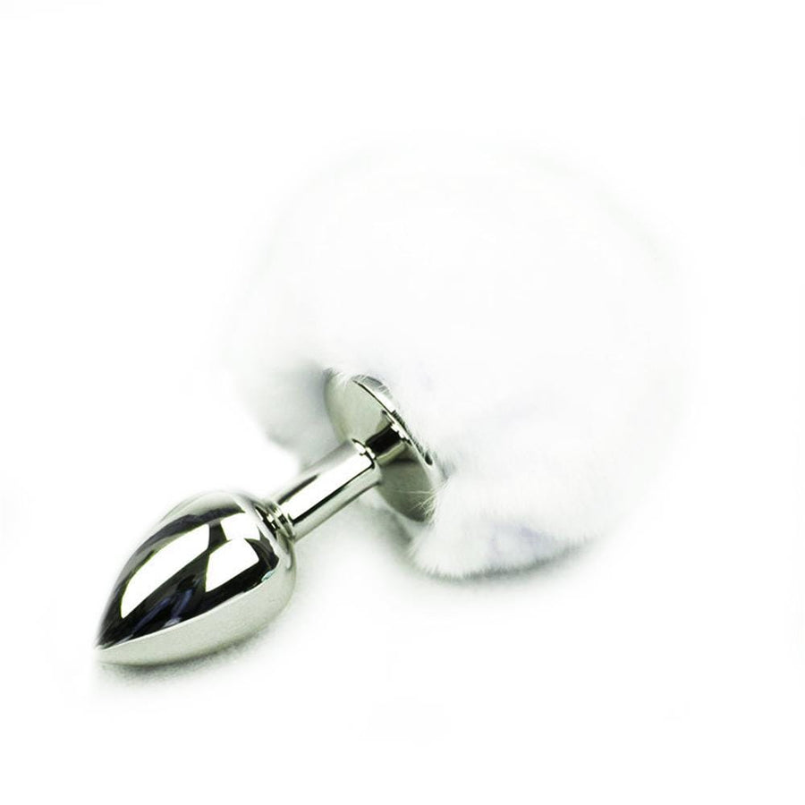 3" Bunny Tail Stainless Steel Plug bdsm, gallery view 5