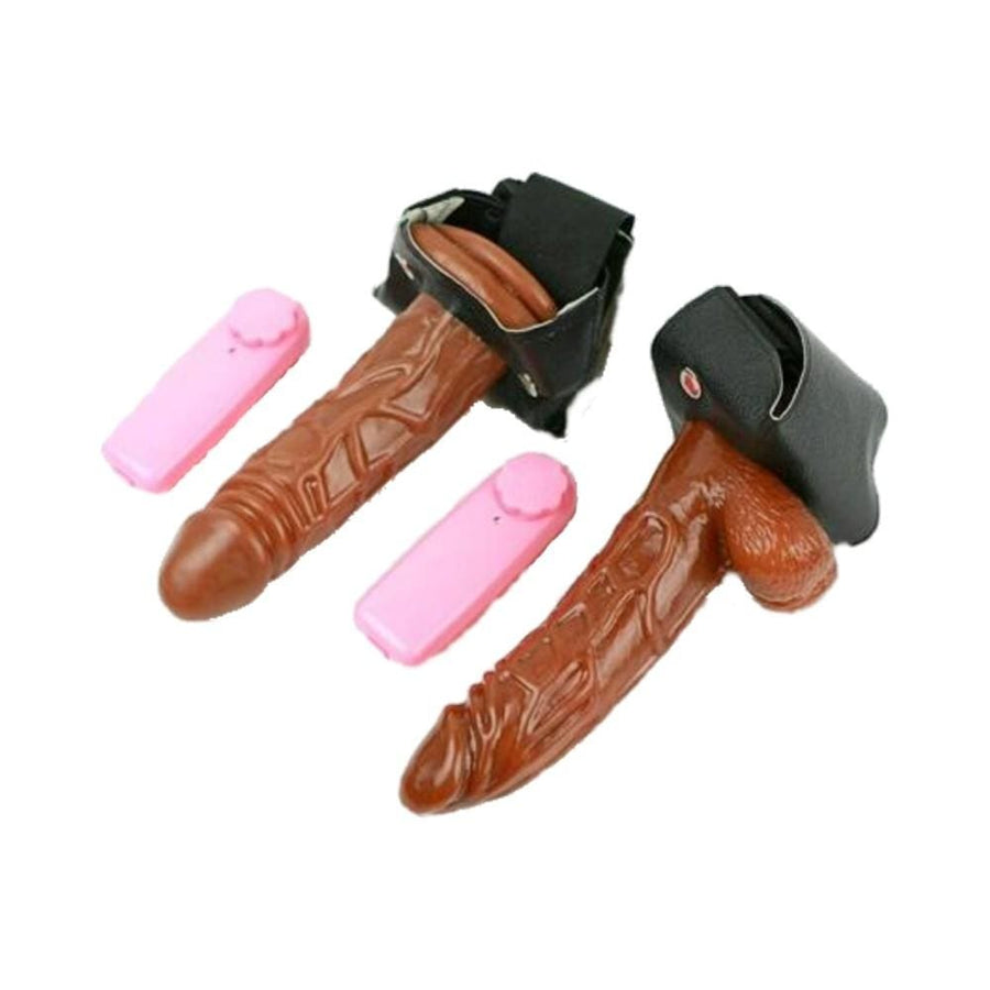 Vibrating Ebony Hollow Strap On 8-Inch, gallery view 5