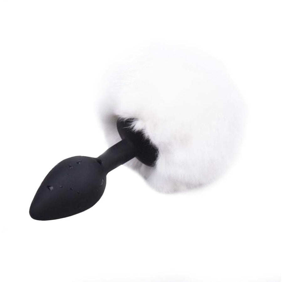 Bunny Tail Butt Plug 7 Inches Long, gallery view 3