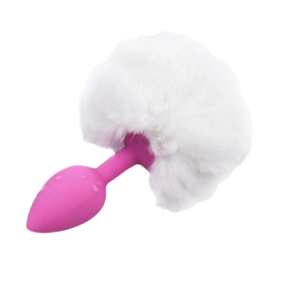 Bunny Tail Butt Plug 7 Inches Long, gallery view 2