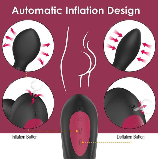 Remote Control Vibrator Inflatable Anal Plug, gallery view 6
